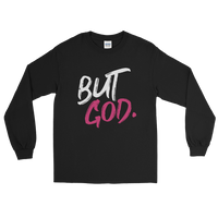 But God Unisex Long Sleeve Shirt Pink