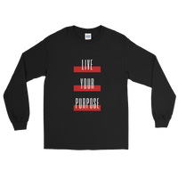 Live Your Purpose Unisex Long Sleeve Shirt Black & Red
